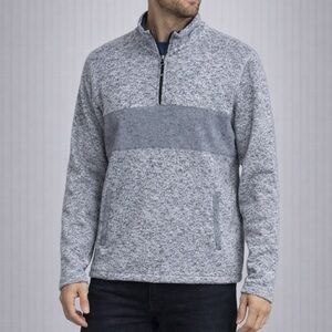 Men's Gray Quarter-Zip Sweater